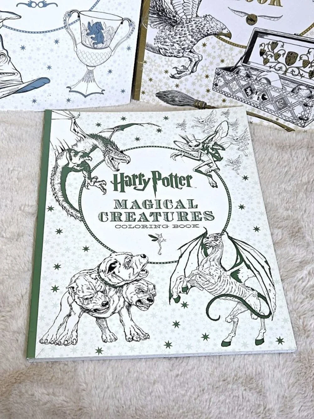 Lot of 3 NEW Adult Harry Potter Coloring Books - Artifacts, Creatures, and Harry